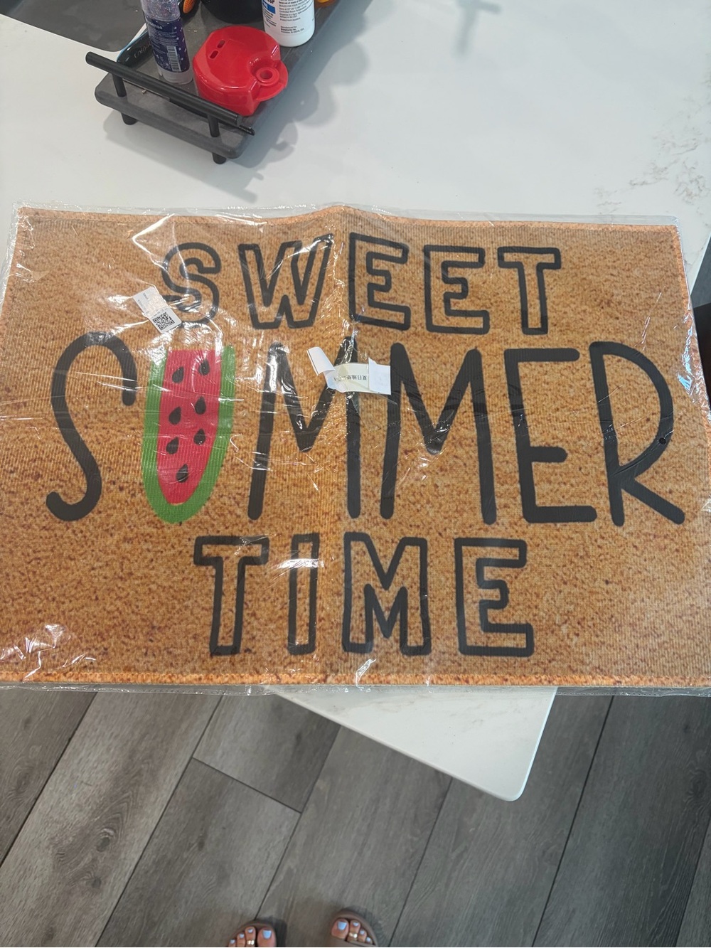 Sweet Summer Time Watermelon Coir Doormat - Brown